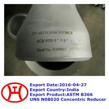 ASTM B 366  UNS N 08020  Concentric Reducer