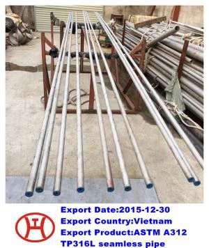 ASTM A312 TP316L سٹینلیس سٹیل سیملیس پائپ